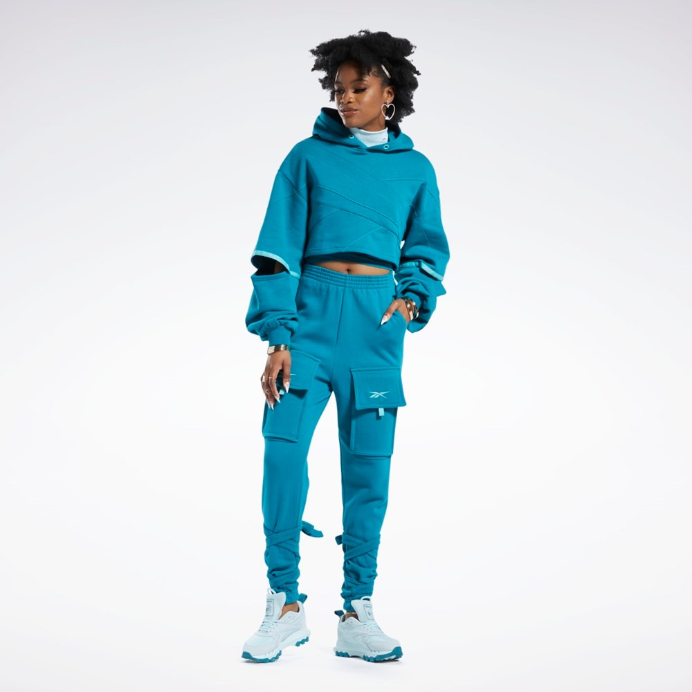 Reebok Cardi B Knit Pants Seaport Teal | TZLV-74651