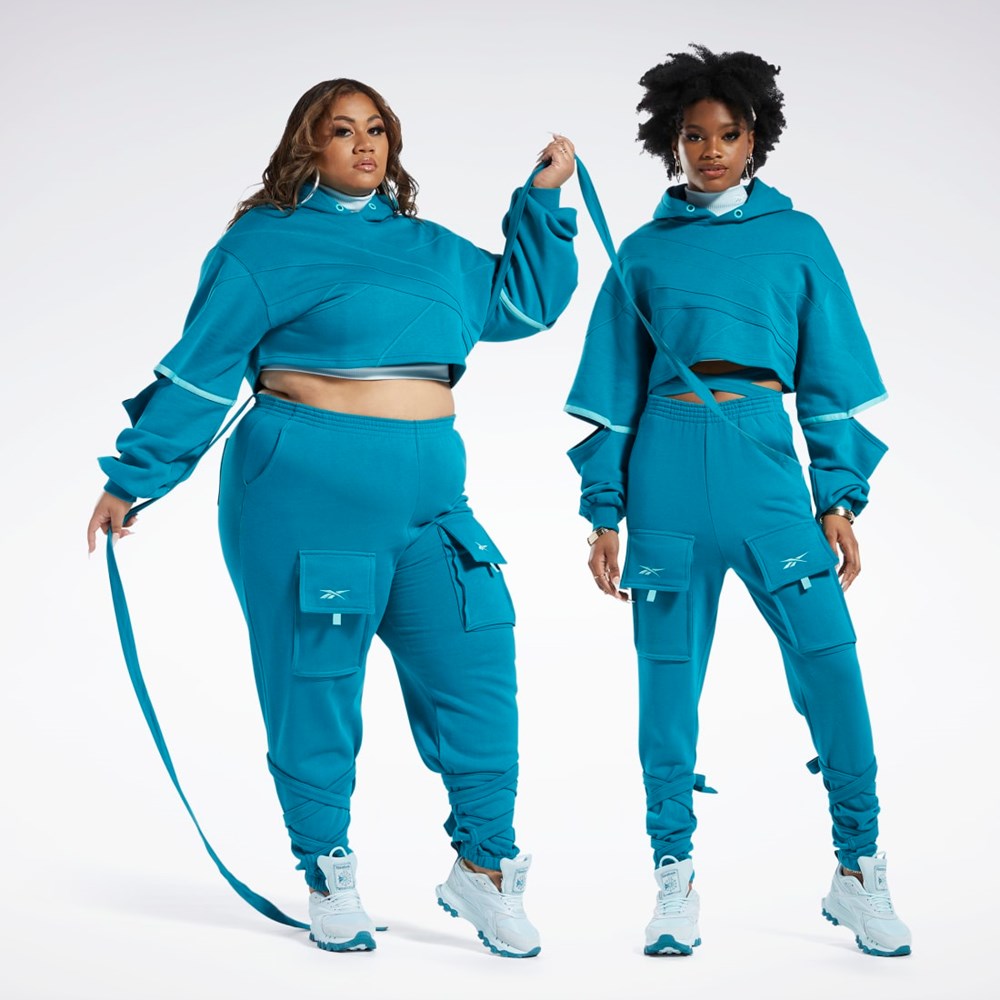 Reebok Cardi B Knit Pants Seaport Teal | TZLV-74651