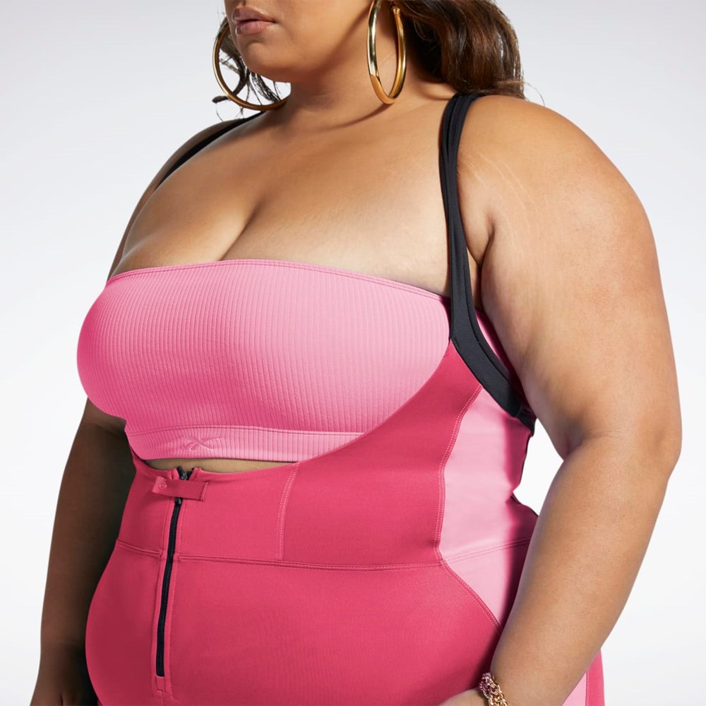 Reebok Cardi B Leotard (Plus Size) Różowe | ZRAW-07238