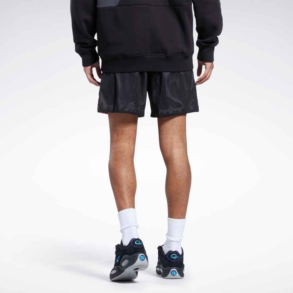 Reebok City League Mesh Shorts Czarne | DHRB-35607