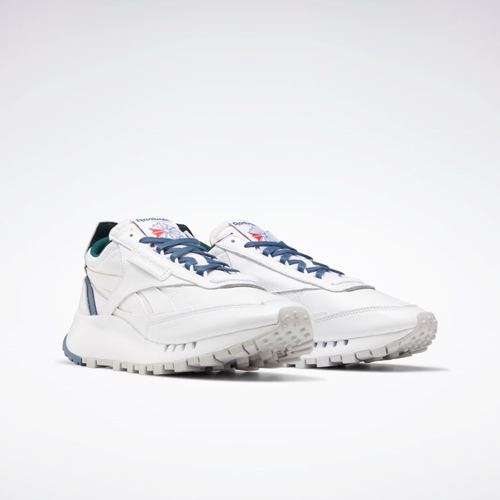 Reebok Classic Leather Legacy Shoes Białe Niebieskie Zielone | ORGW-59648