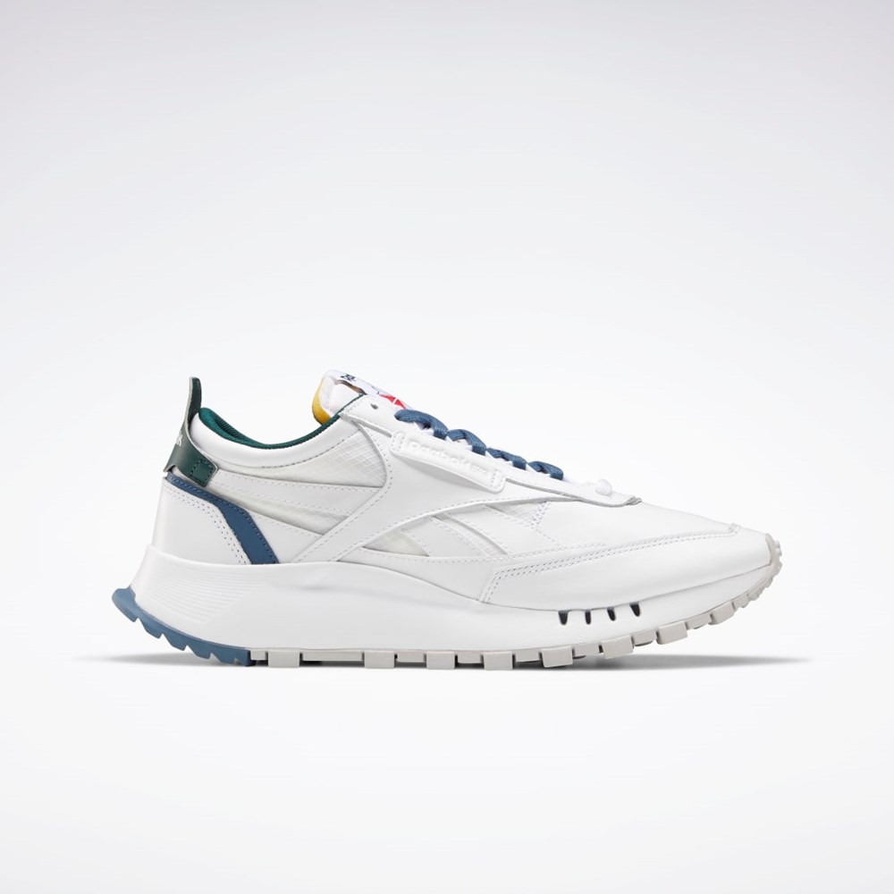 Reebok Classic Leather Legacy Shoes Białe Niebieskie Zielone | VLMT-07162