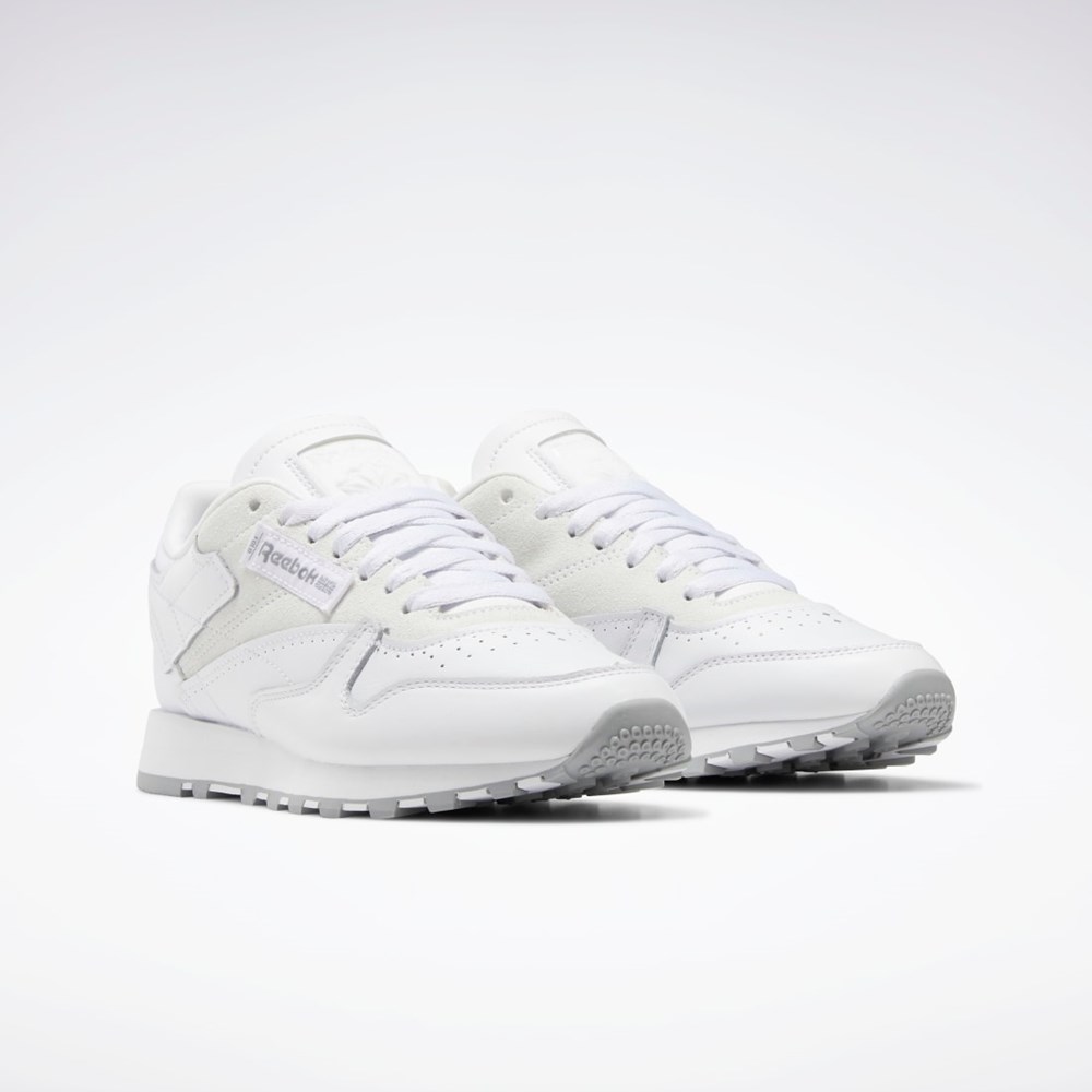 Reebok Classic Leather Make It Yours Shoes Białe Szare | AUIG-76594