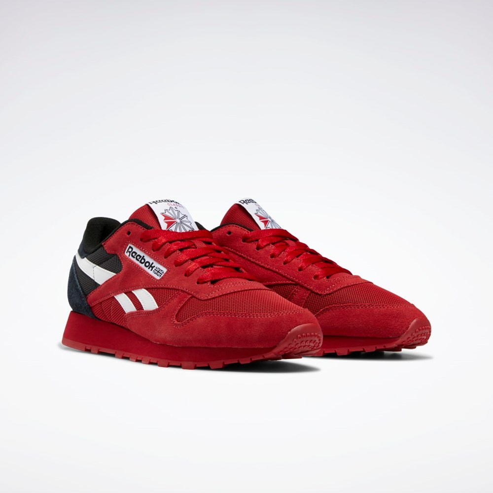 Reebok Classic Leather Make It Yours Shoes Czerwone Białe Czarne | FRIO-13265