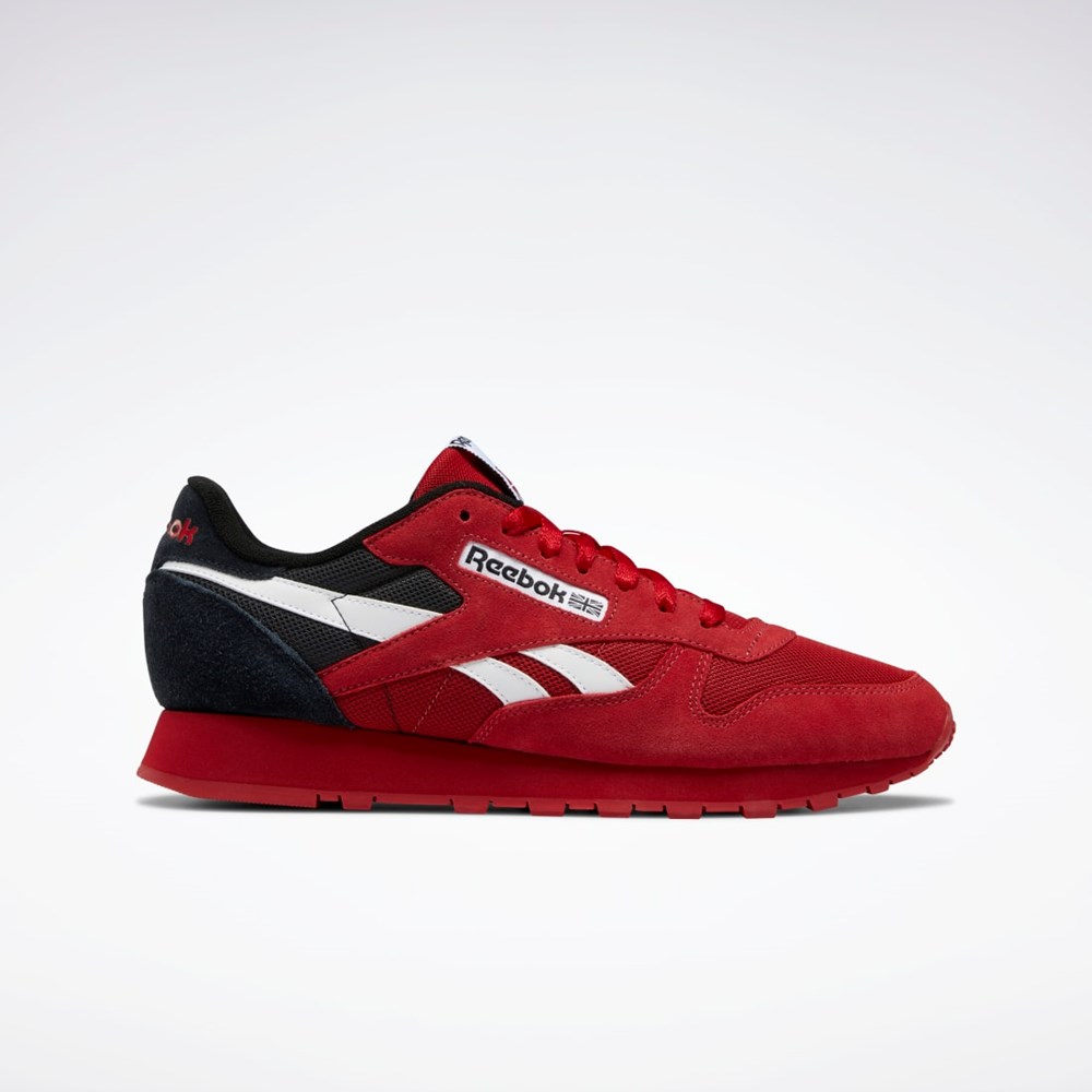 Reebok Classic Leather Make It Yours Shoes Czerwone Białe Czarne | FRIO-13265