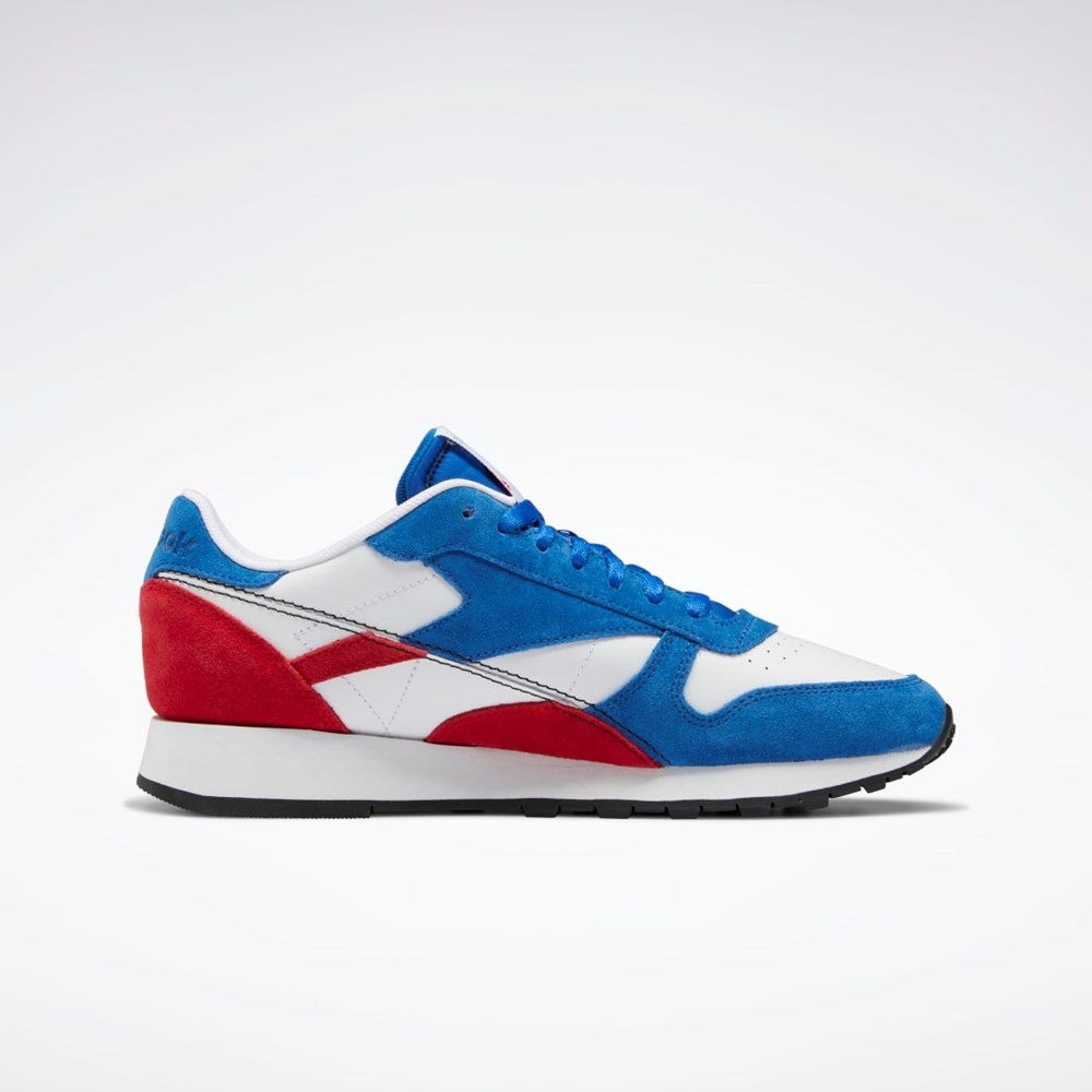 Reebok Classic Leather Make It Yours Shoes Niebieskie Czerwone Białe | JPSB-57168