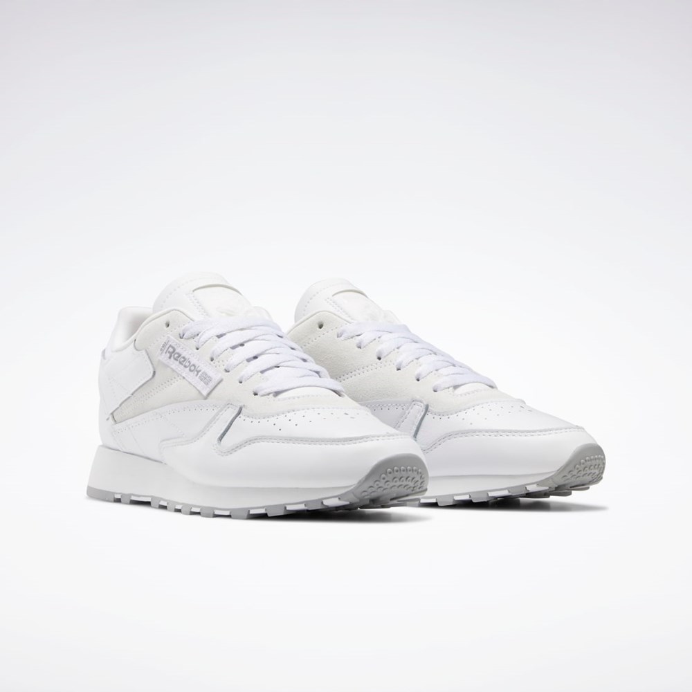 Reebok Classic Leather Make It Yours Shoes Białe Szare | KPIN-20976