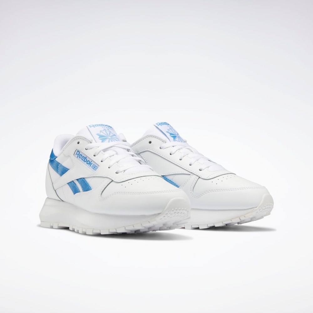 Reebok Classic Leather SP Shoes Białe Białe Niebieskie | CXEK-46072