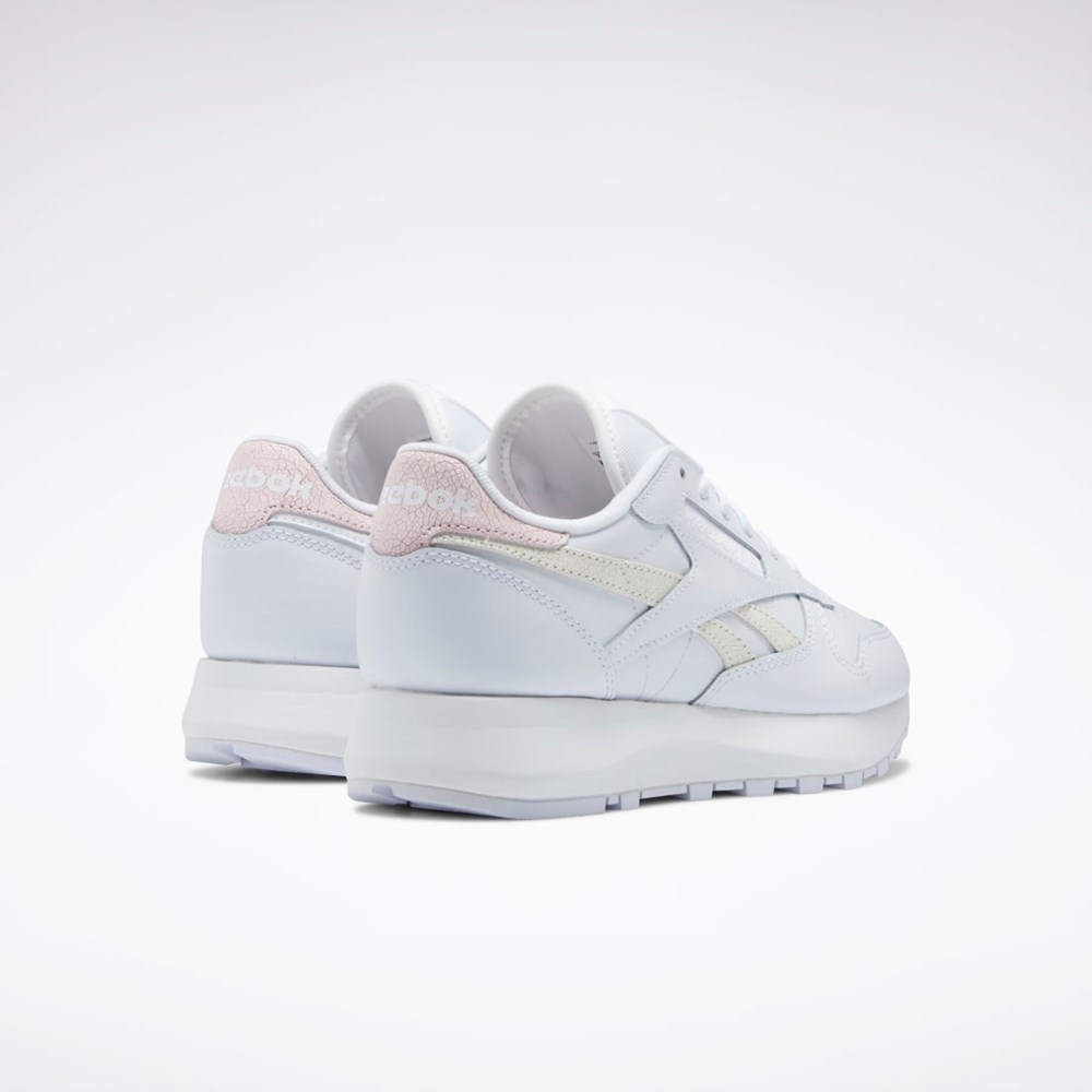 Reebok Classic Leather SP Shoes Białe Białe Różowe | RYEP-76420