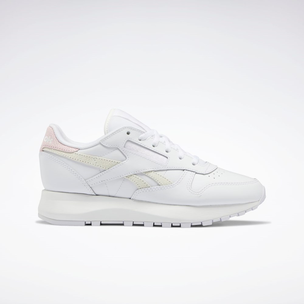 Reebok Classic Leather SP Shoes Białe Białe Różowe | RYEP-76420