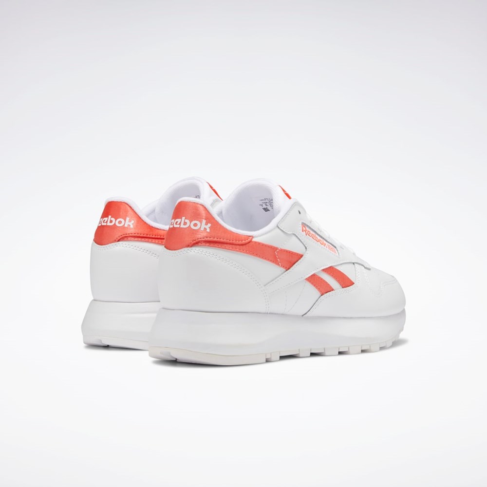 Reebok Classic Leather SP Shoes Białe Białe Pomarańczowe | ZISQ-07813