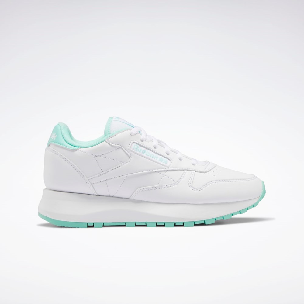 Reebok Classic Leather SP Shoes - Grade School Białe Mięta Białe | FILP-75904