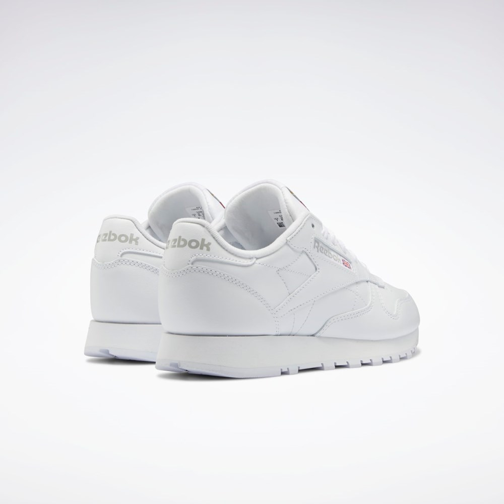 Reebok Classic Leather Shoes Białe Białe Szare | HYTM-39827