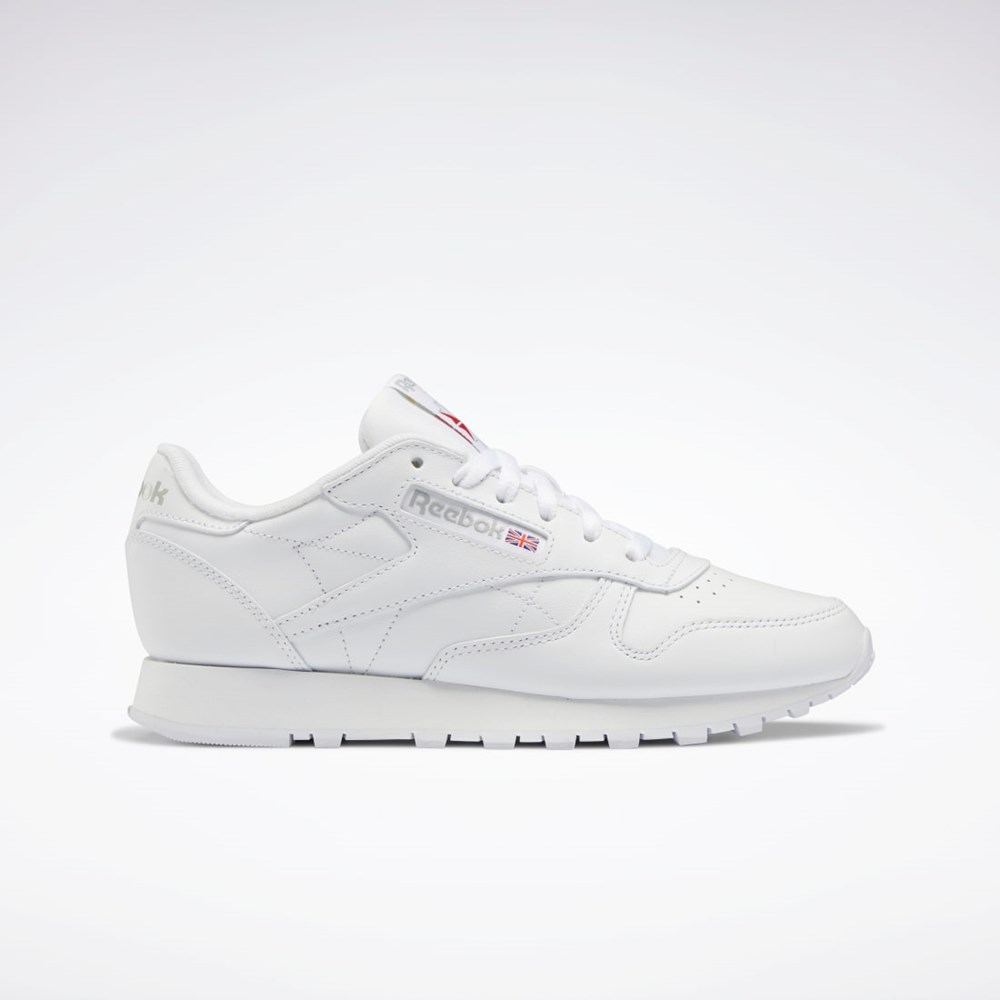 Reebok Classic Leather Shoes Białe Białe Szare | HYTM-39827