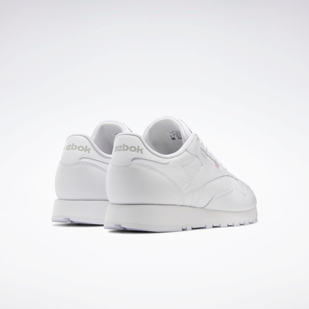 Reebok Classic Leather Shoes Białe Białe Szare | UICM-63582