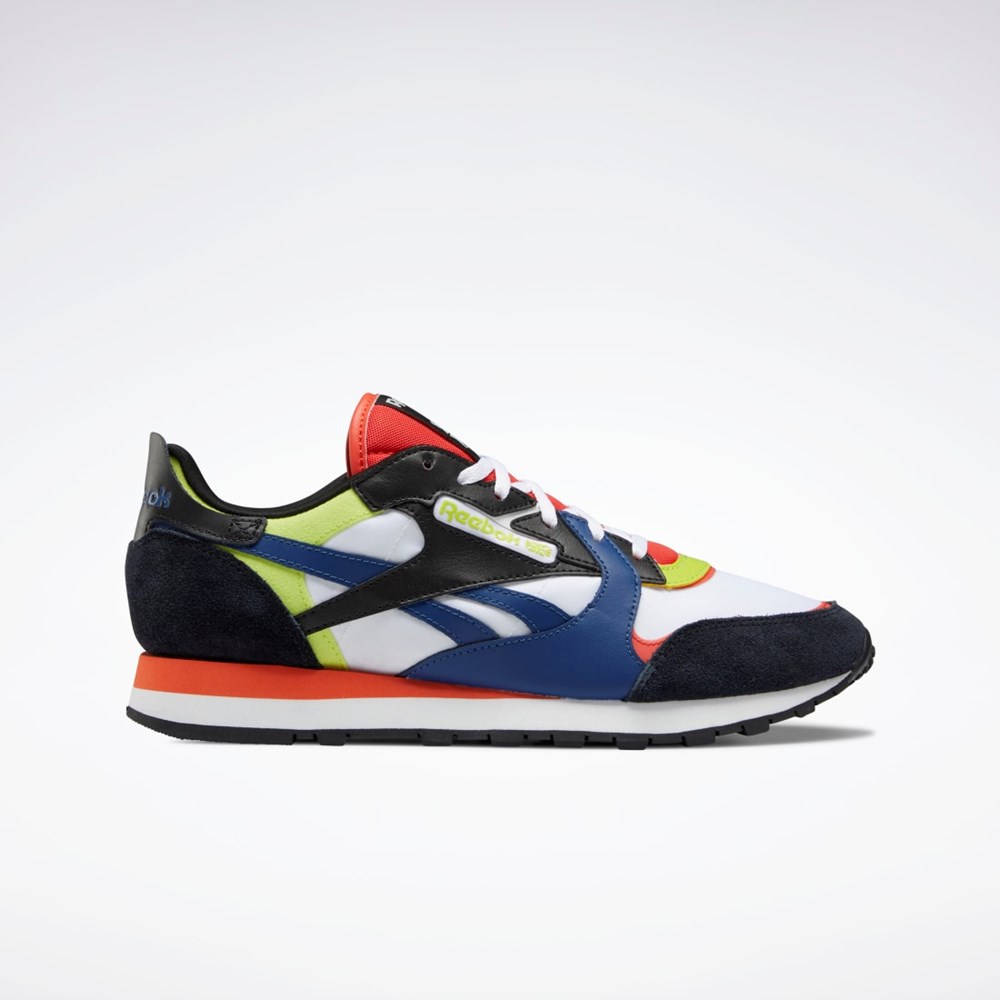 Reebok Classic Leather Shoes Białe Czarne Czerwone | FYXT-92753