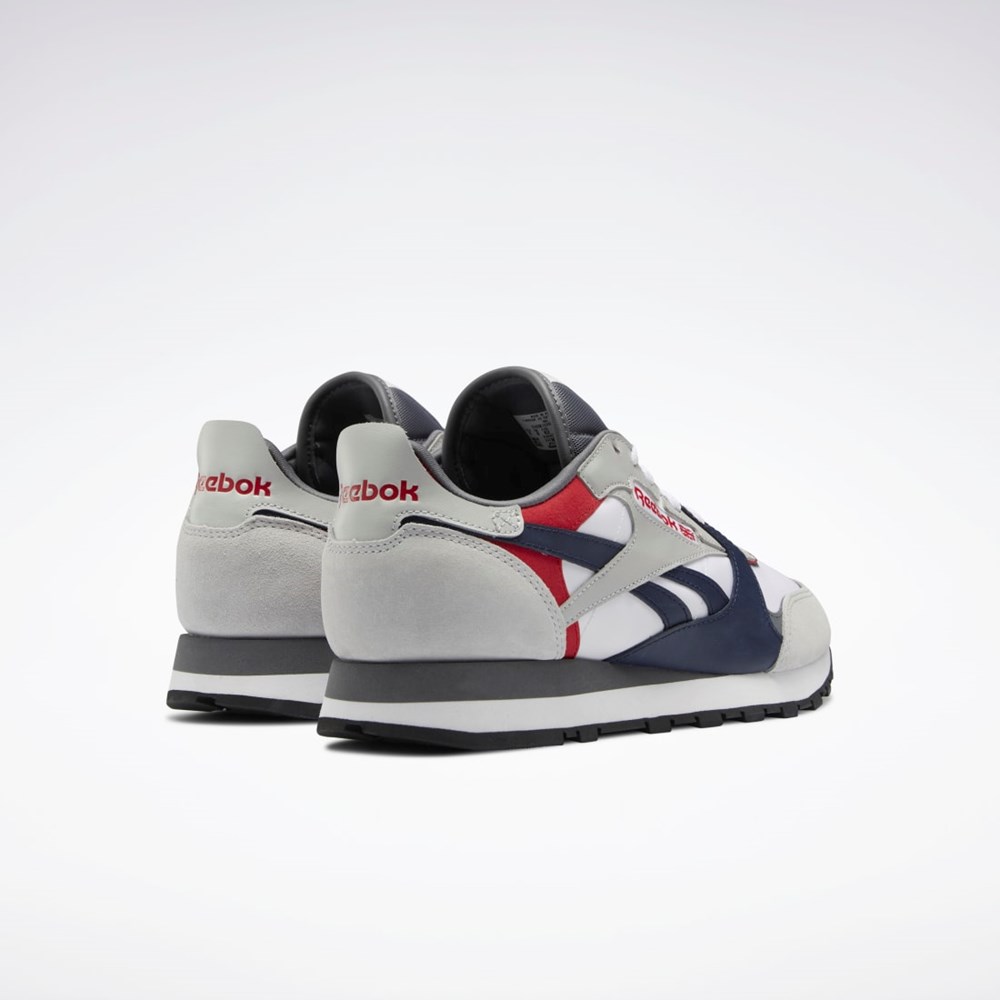 Reebok Classic Leather Shoes Białe Szare Szare | BKNM-31594