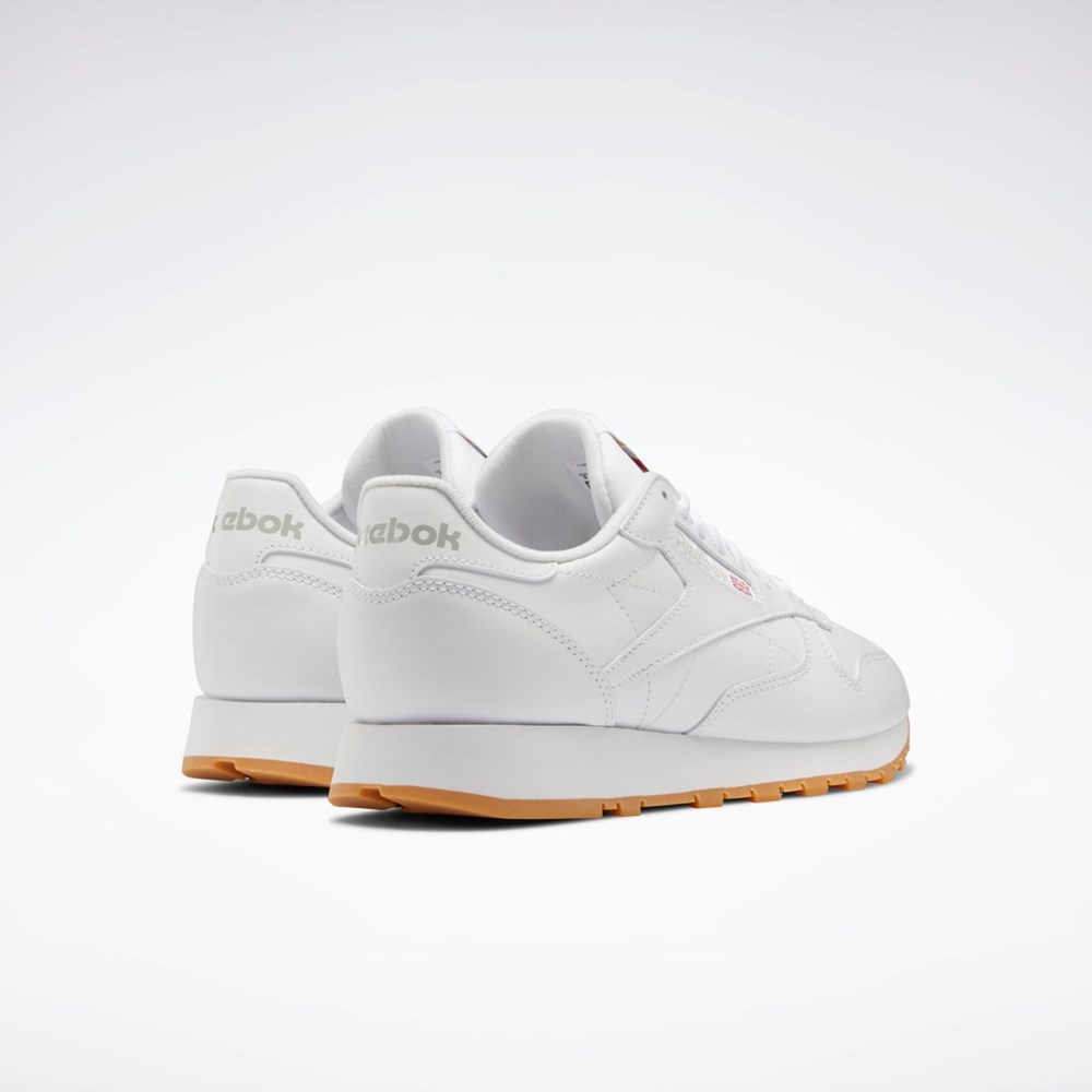 Reebok Classic Leather Shoes Białe Szare | CTYD-91470