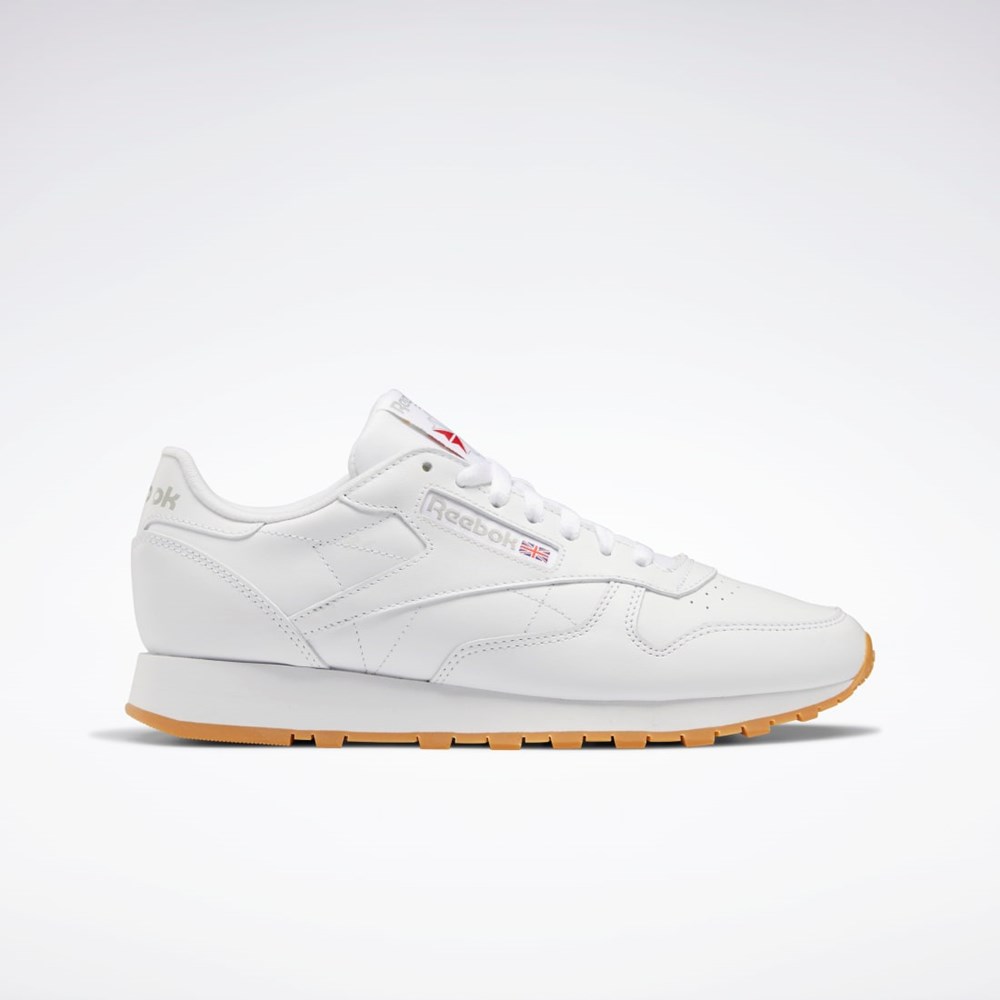 Reebok Classic Leather Shoes Białe Szare | CTYD-91470