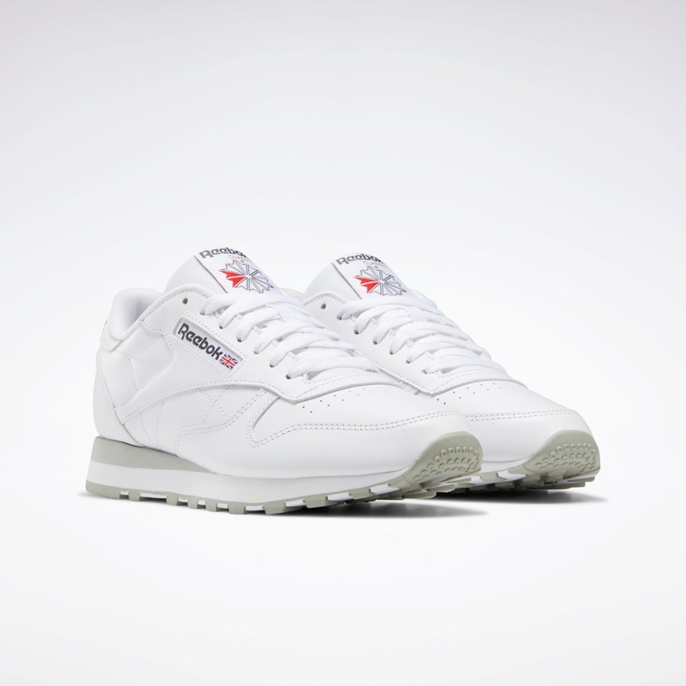 Reebok Classic Leather Shoes Białe Szare Szare | GFAE-47201