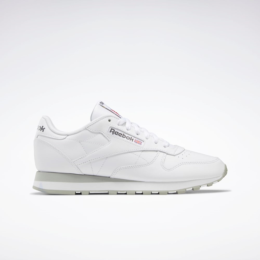 Reebok Classic Leather Shoes Białe Szare Szare | GFAE-47201