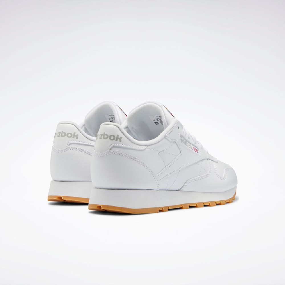 Reebok Classic Leather Shoes Białe Szare | IETH-45782