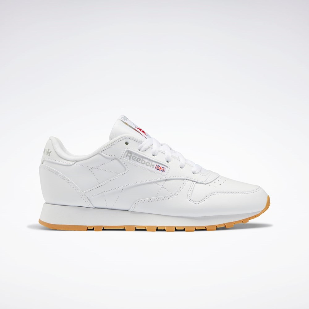 Reebok Classic Leather Shoes Białe Szare | IETH-45782