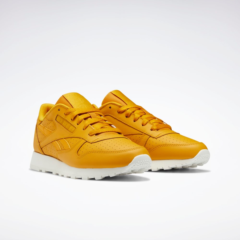 Reebok Classic Leather Shoes Bright Ochre / Bright Ochre / Chalk | IANL-72103