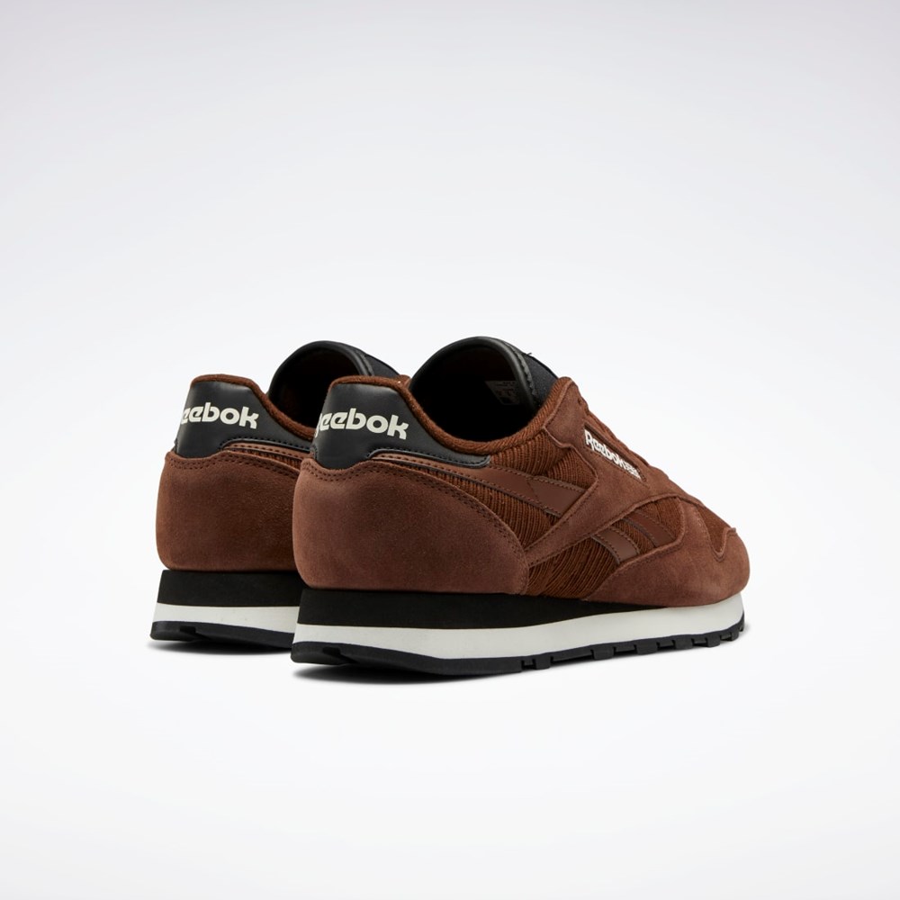 Reebok Classic Leather Shoes Brązowe Czarne | YDZR-54726