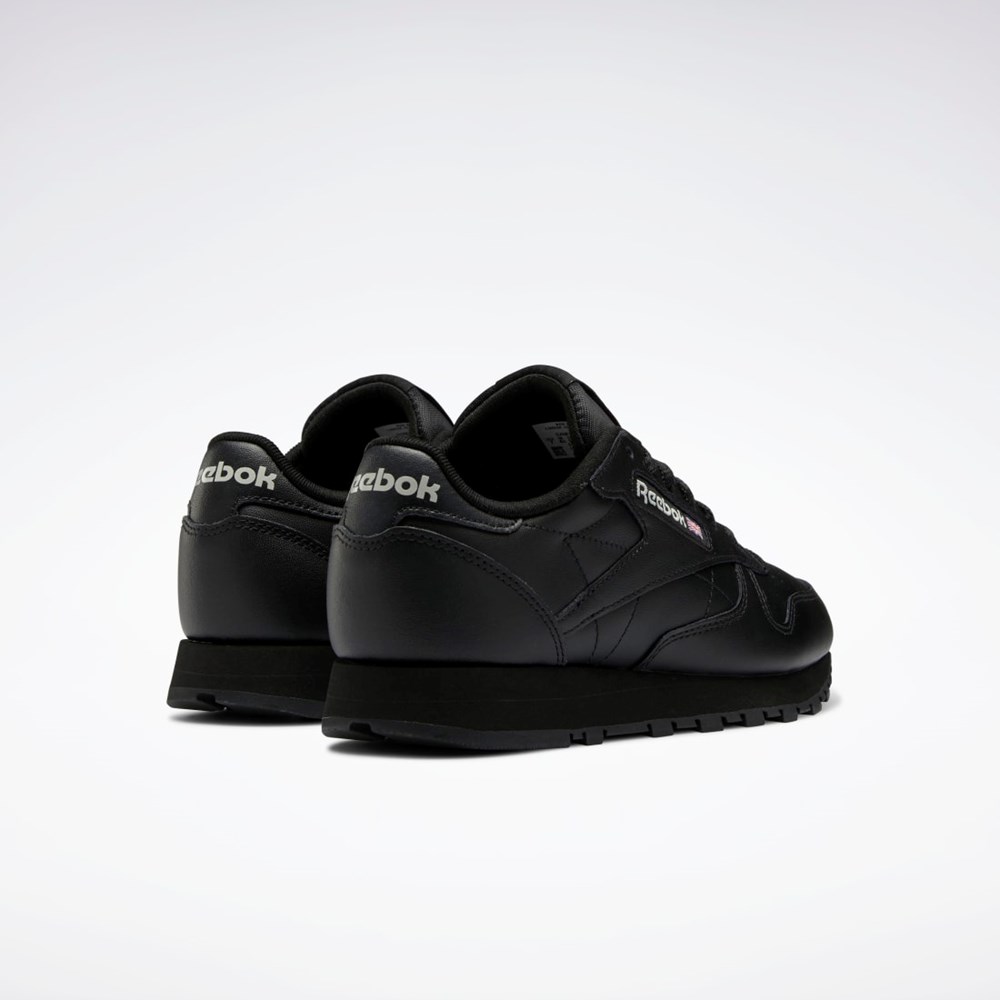 Reebok Classic Leather Shoes Czarne Czarne Szare | JUYV-98403