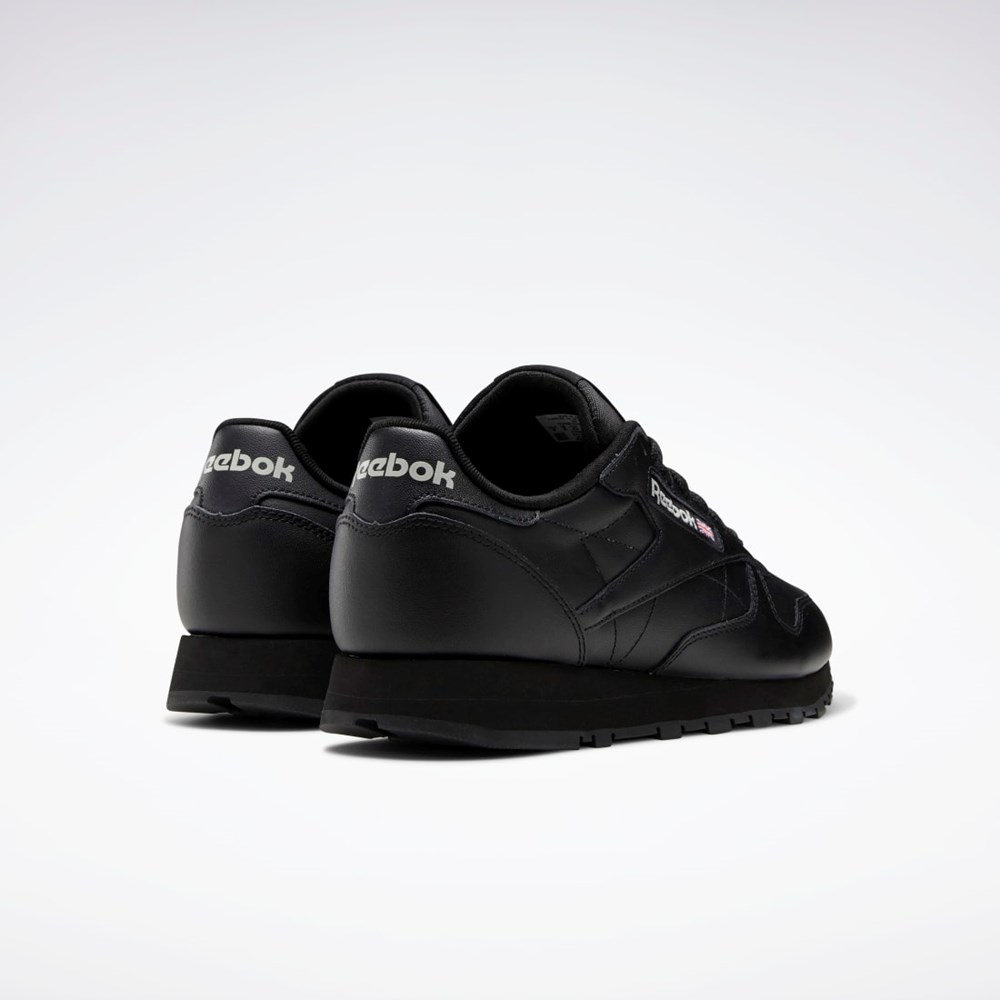 Reebok Classic Leather Shoes Czarne Czarne Szare | SRAQ-45917