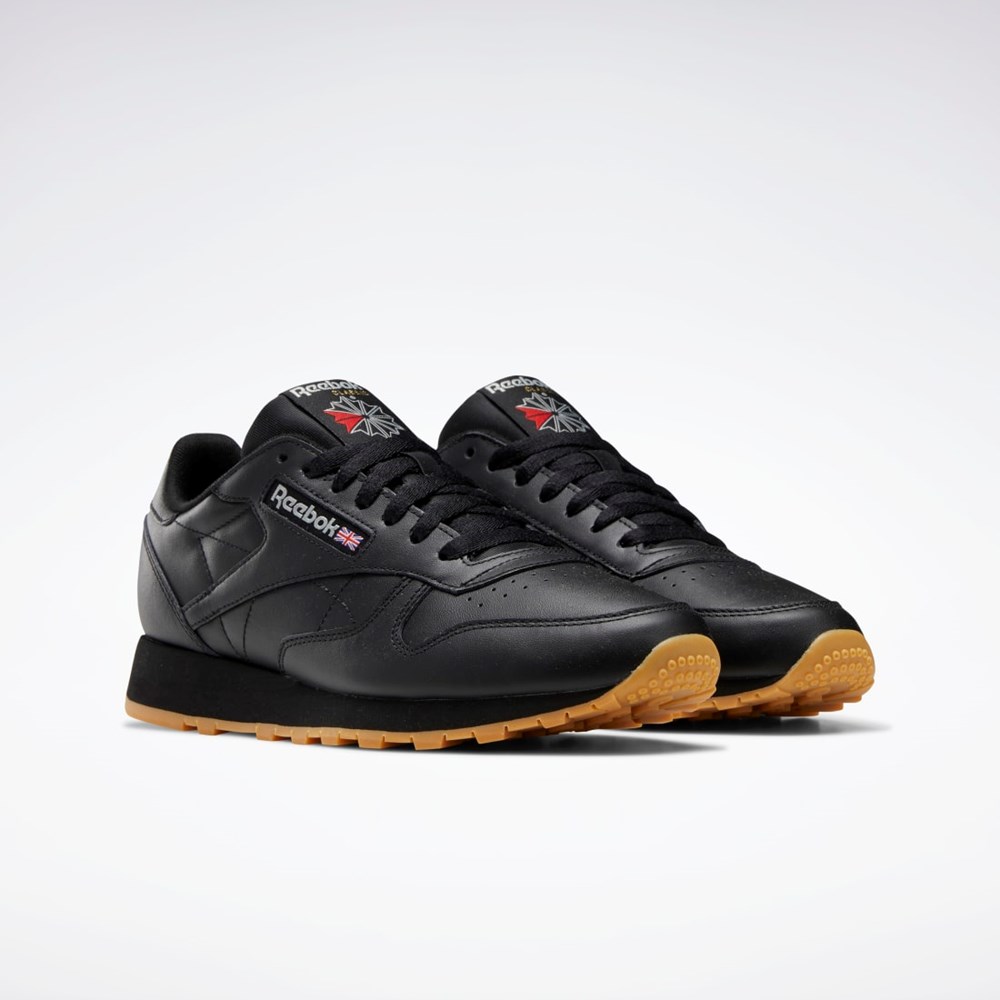 Reebok Classic Leather Shoes Czarne Szare | HYTV-71532