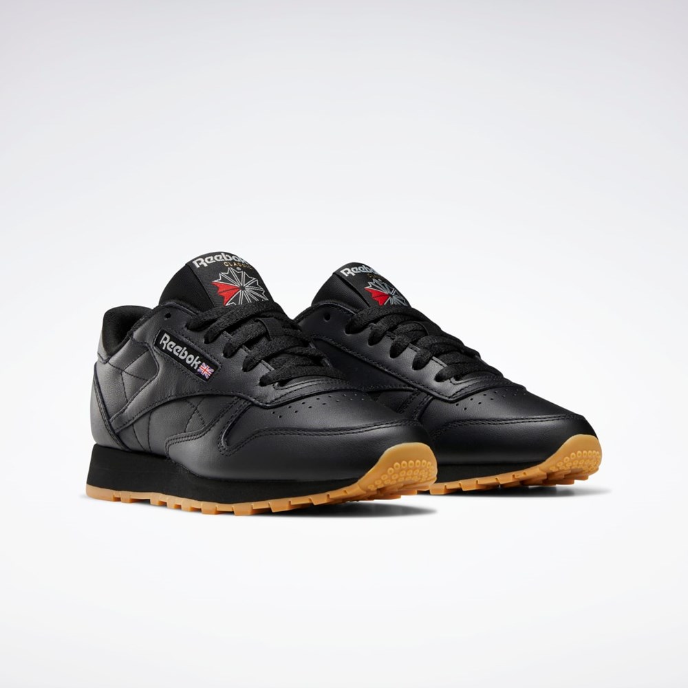 Reebok Classic Leather Shoes Czarne Szare | SIND-46973