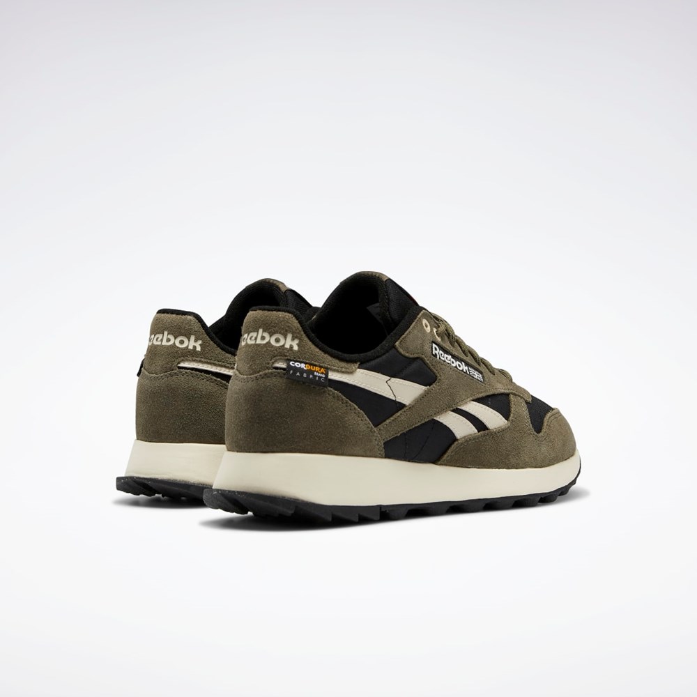 Reebok Classic Leather Shoes Czarne Zielone | MCDU-79238