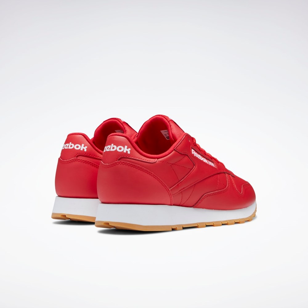 Reebok Classic Leather Shoes Czerwone Białe | UXEW-07862