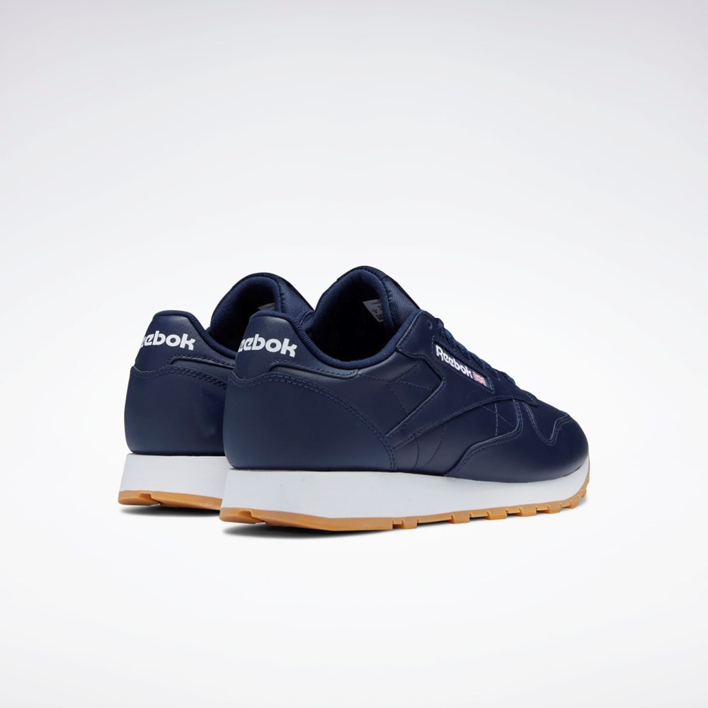 Reebok Classic Leather Shoes Granatowe Białe | YKCP-67294