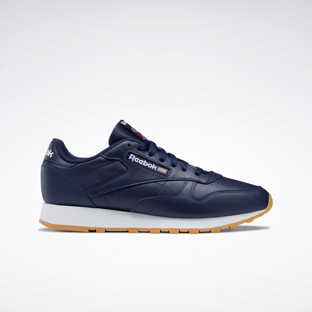 Reebok Classic Leather Shoes Granatowe Białe | YMTV-96042