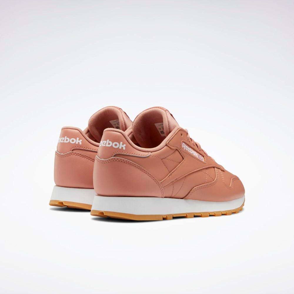 Reebok Classic Leather Shoes Koralowe Koralowe Białe | UNZQ-47539