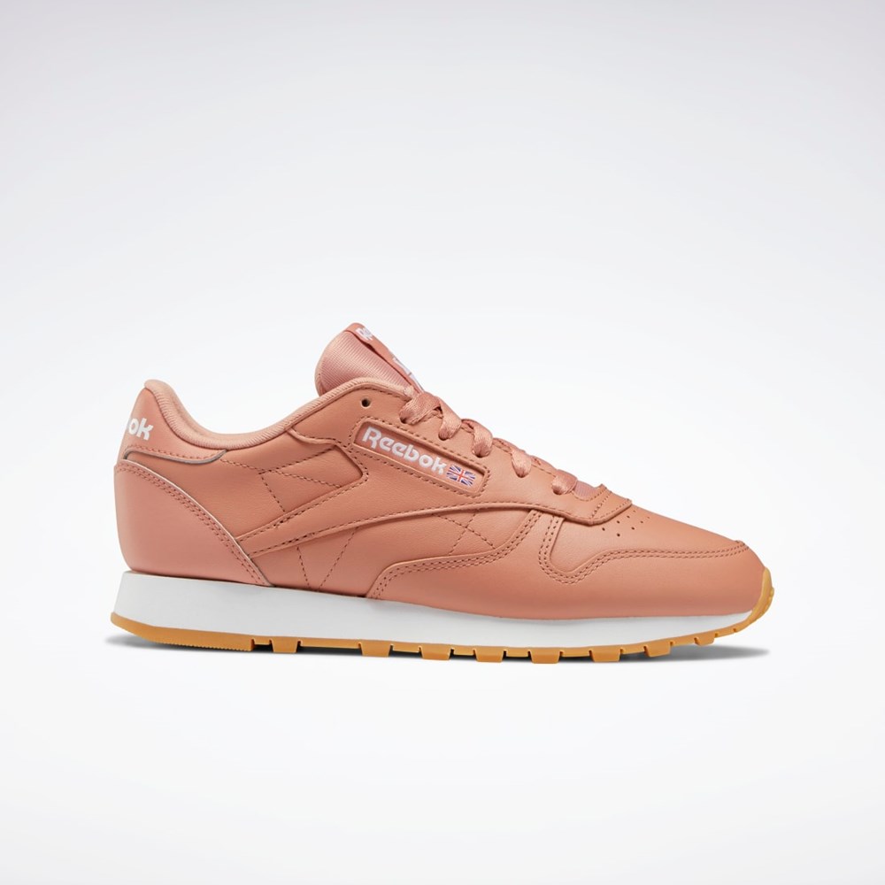 Reebok Classic Leather Shoes Koralowe Koralowe Białe | UNZQ-47539