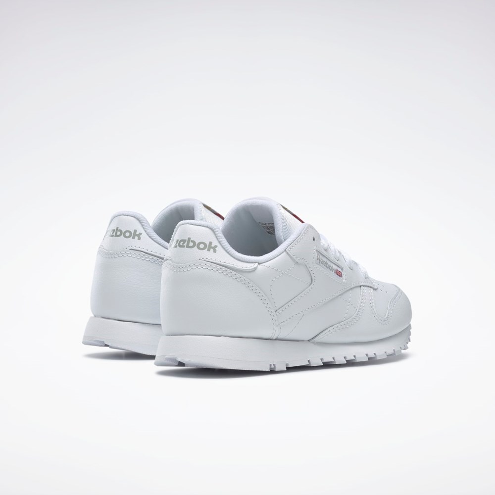 Reebok Classic Leather Shoes - Preschool Białe | JHKV-30642