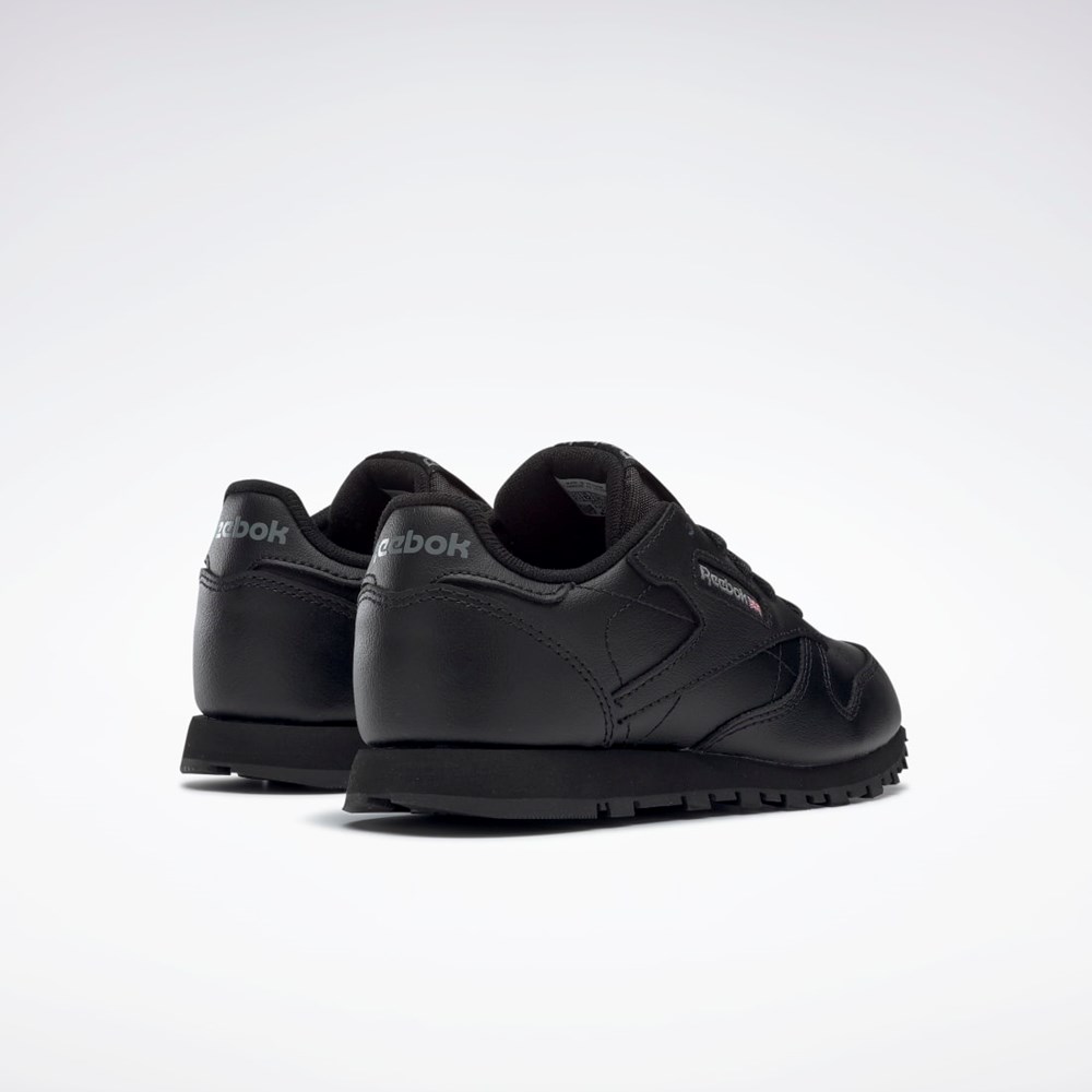 Reebok Classic Leather Shoes - Preschool Czarne | VFBO-49087