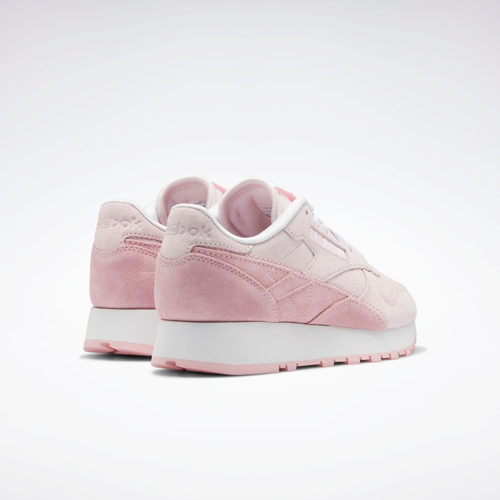 Reebok Classic Leather Shoes Różowe Różowe Białe | RIAY-92506