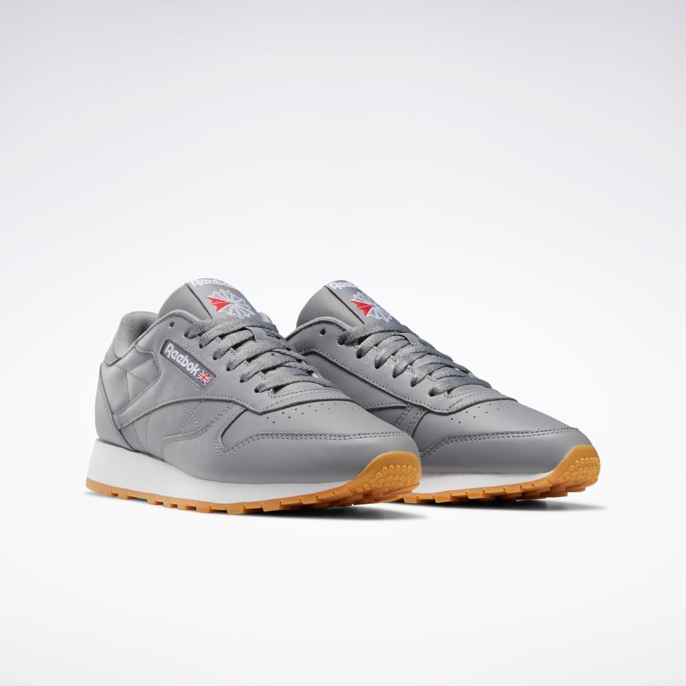 Reebok Classic Leather Shoes Szare Białe | AWJU-94068