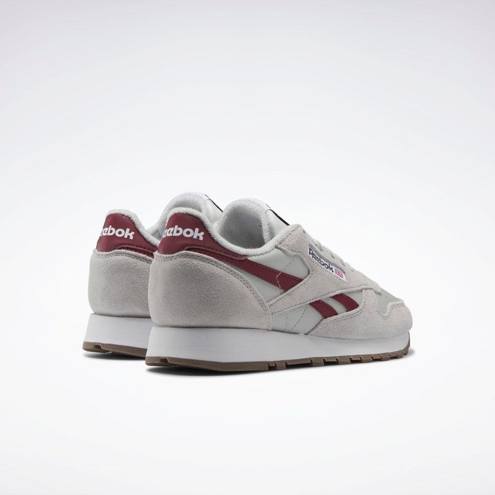 Reebok Classic Leather Shoes Szare Szare Bordowe | EIHJ-65819