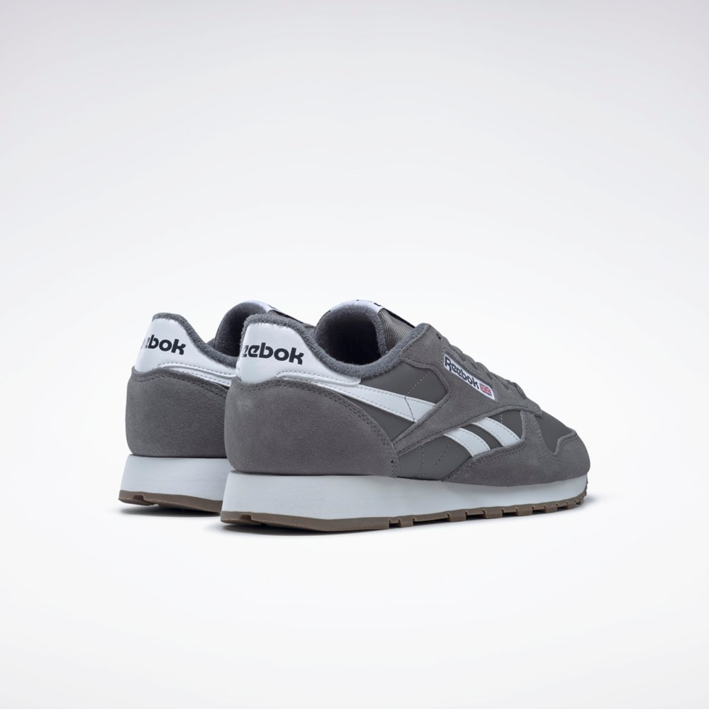 Reebok Classic Leather Shoes Szare Szare Białe | RSNM-28709