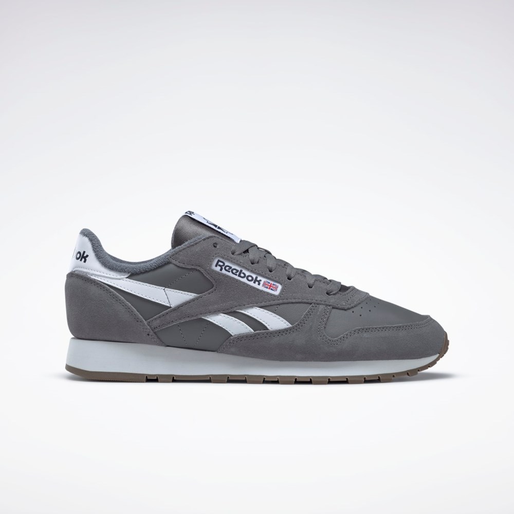 Reebok Classic Leather Shoes Szare Szare Białe | RSNM-28709