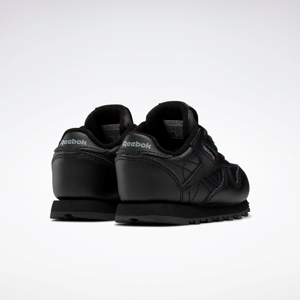 Reebok Classic Leather Shoes - Toddler Czarne | DYSU-57419