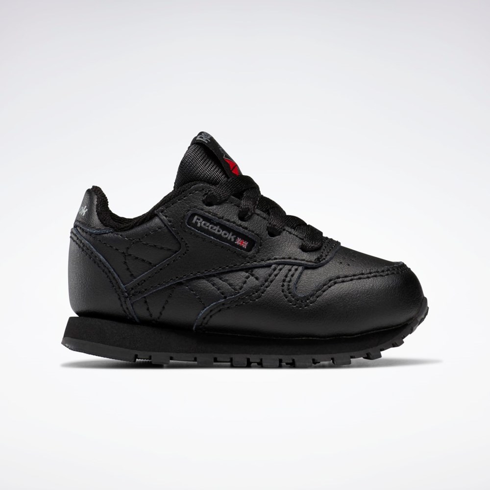 Reebok Classic Leather Shoes - Toddler Czarne | DYSU-57419