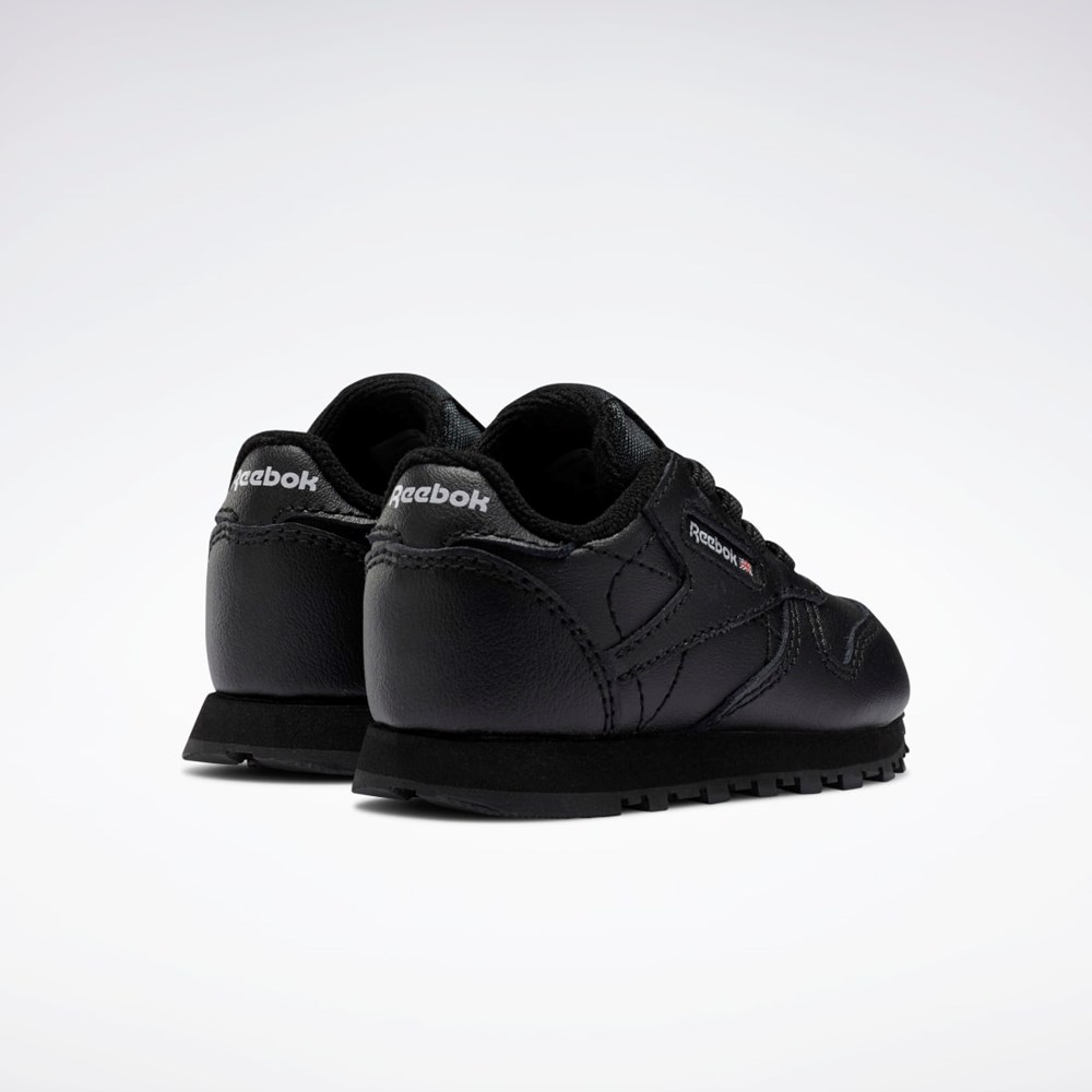 Reebok Classic Leather Shoes - Toddler Czarne Czarne Czarne | GYAZ-54123