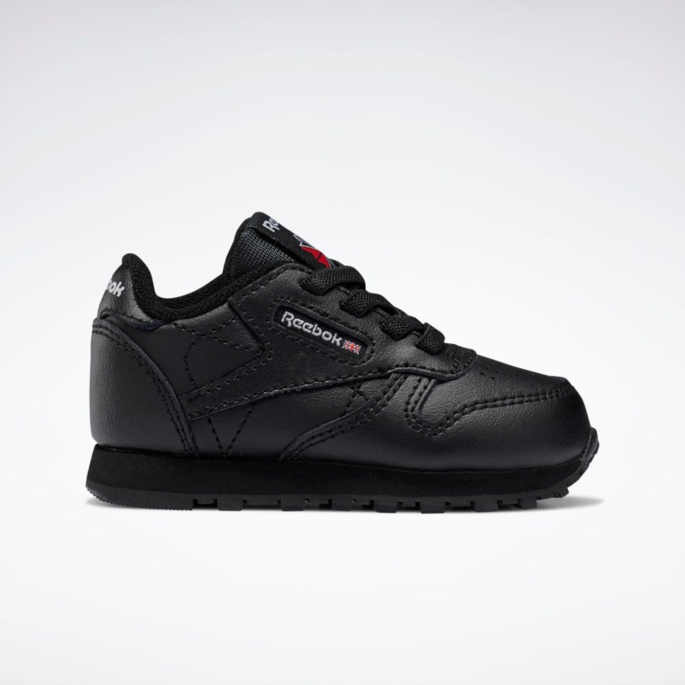 Reebok Classic Leather Shoes - Toddler Czarne Czarne Czarne | GYAZ-54123